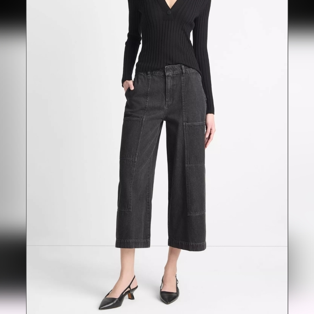 Vince Charcoal Cropped Jeans